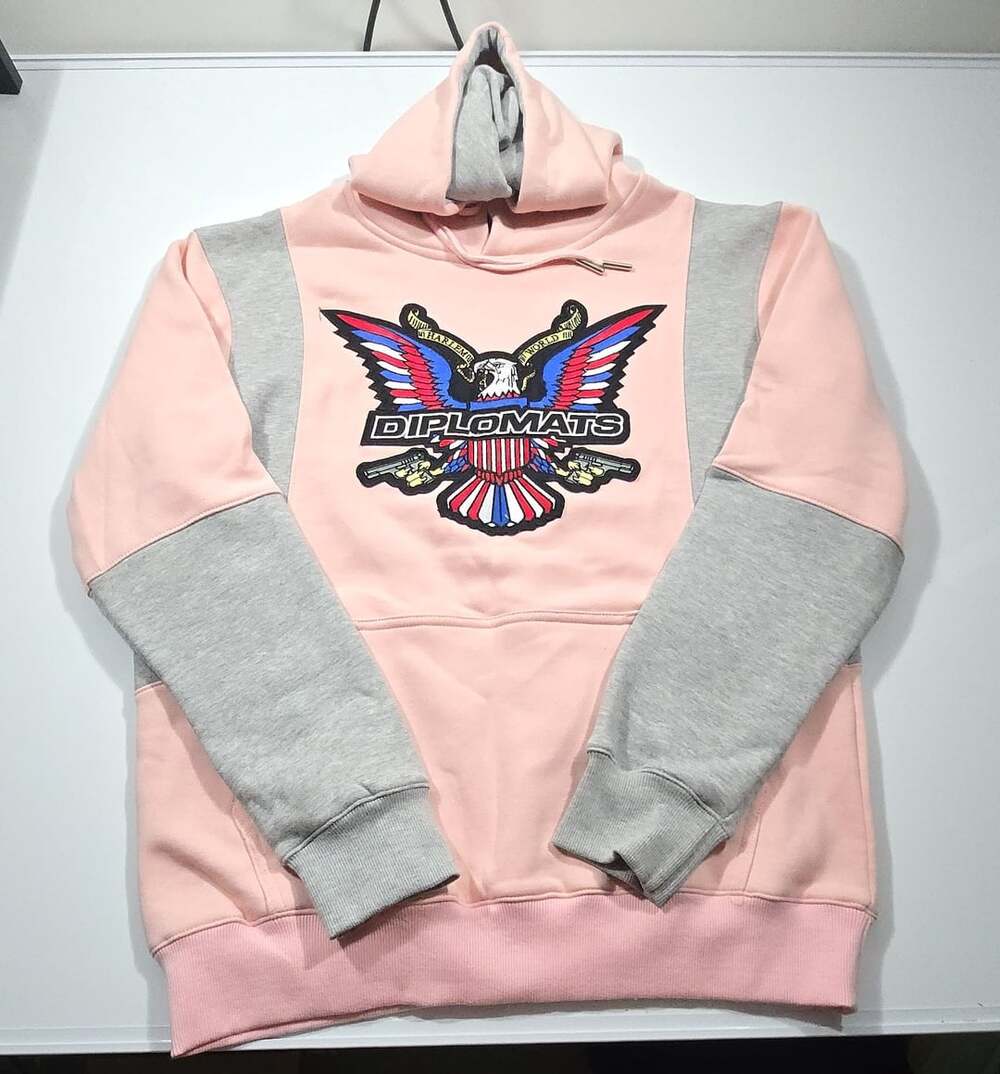Dipset Couture Diplomats Embroidered Pink Hoodie